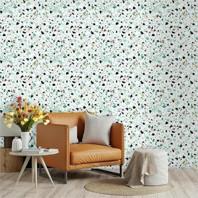 ESSMOKO Papier peint Sticker décoratif en PVC imperméable et autocollant motif vert clair 45 * 300cm idéal pour la rénovation des murs et des meubles - Publicité ESSMOKO Papier peint Sticker décoratif en PVC imperméable et autocollant motif vert clair 45 * 300cm idéal pour la rénovation des murs et des meubles - Publicité