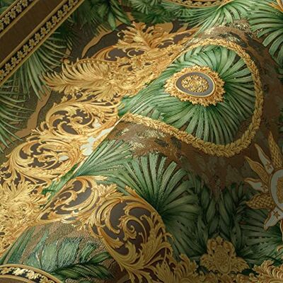 A.S. Création Versace Wallpaper 387033 Papier peint Motif jungle Vert/doré et marron 10,05 x 0,70 m Fabriqué en Allemagne - Publicité A.S. Création Versace Wallpaper 387033 Papier peint Motif jungle Vert/doré et marron 10,05 x 0,70 m Fabriqué en Allemagne - Publicité