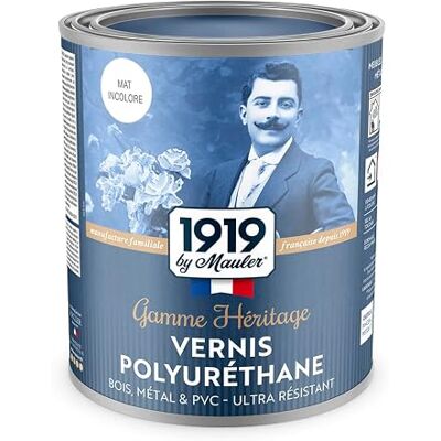 MAULER Vernis Polyuréthane Bois, Métal, PVC Mat Incolore 1L Lavable Résistance Extrême Technologie Haut Extrait Sec Résine Alkyde Uréthane Manufacture depuis 1919 - Publicité MAULER Vernis Polyuréthane Bois, Métal, PVC Mat Incolore 1L Lavable Résistance Extrême Technologie Haut Extrait Sec Résine Alkyde Uréthane Manufacture depuis 1919 - Publicité