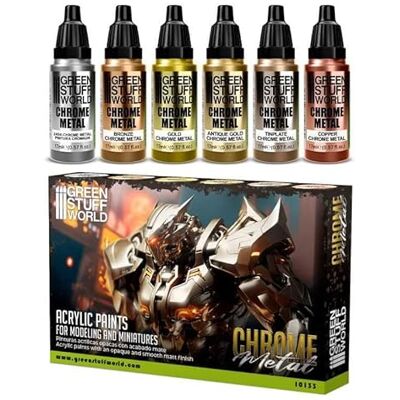 Green Stuff World Kit de peinture Chrome - Publicité Green Stuff World Kit de peinture Chrome - Publicité