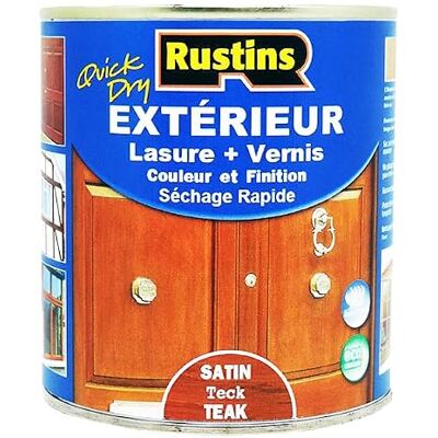 Rustins Lasure Satinée pour bois Extérieur et Intérieure Teck, Séchage Rapide Finition Vernis Teinté 1L 15m² () - Publicité Rustins Lasure Satinée pour bois Extérieur et Intérieure Teck, Séchage Rapide Finition Vernis Teinté 1L 15m² () - Publicité