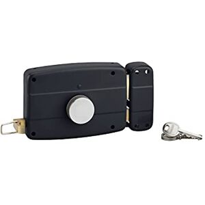 THIRARD Serrure en Applique à Bouton pour Porte de Garage à Battant Droite 140 x 90 mm Axe 70 mm Noir 3 Clés Coffre et Gâche Acier Embouti Cylindre de Sûreté - Publicité THIRARD Serrure en Applique à Bouton pour Porte de Garage à Battant Droite 140 x 90 mm Axe 70 mm Noir 3 Clés Coffre et Gâche Acier Embouti Cylindre de Sûreté - Publicité