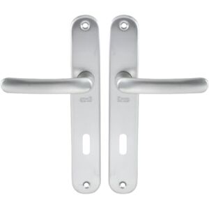 Vachette Set de Poignée de Porte sur Grande Plaque Version Clé L, Porte de Chambre, Bureau Entraxe 195 mm Système de Pose Facile Aluminium Résistant Finition Argent Garantie 2 Ans - Publicité Vachette Set de Poignée de Porte sur Grande Plaque Version Clé L, Porte de Chambre, Bureau Entraxe 195 mm Système de Pose Facile Aluminium Résistant Finition Argent Garantie 2 Ans - Publicité