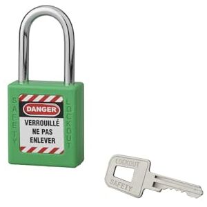THIRARD Cadenas de Consignation 40mm Anse Acier Trempé 38mm Boîtier ABS Isolant Clé Prisonnière Compatibilité Entre Cadenas Mécanisme à Goupilles Vert - Publicité THIRARD Cadenas de Consignation 40mm Anse Acier Trempé 38mm Boîtier ABS Isolant Clé Prisonnière Compatibilité Entre Cadenas Mécanisme à Goupilles Vert - Publicité