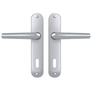 Vachette Ensemble Poignée de Porte en Aluminium Argent - L - Publicité Vachette Ensemble Poignée de Porte en Aluminium Argent - L - Publicité