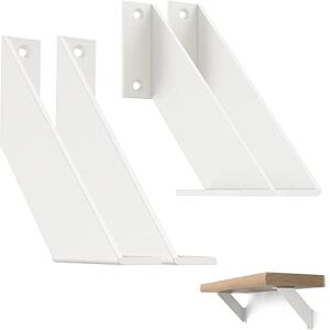 ChasBete Equerre Etagere Murale, Équerre Étagère Metal Blanc, Equerre Charge Lourde pour Etageres Bricolage 20cm 4Pièces - Publicité ChasBete Equerre Etagere Murale, Équerre Étagère Metal Blanc, Equerre Charge Lourde pour Etageres Bricolage 20cm 4Pièces - Publicité