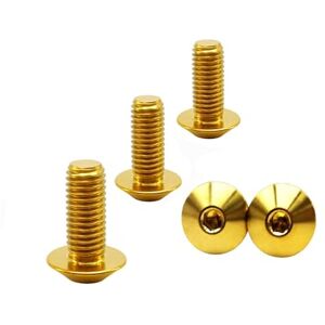 RISON-Titanium Lot de 5 Vis en Titane pour Vélo et Moto, Vis à Tête Bombée à Six Pans Creux M4x0.7x8mm, Vis à tête Hexagonale Bombée, Semi-circulaire Vis à Bouton Filetage Complet pour VTT - Publicité RISON-Titanium Lot de 5 Vis en Titane pour Vélo et Moto, Vis à Tête Bombée à Six Pans Creux M4x0.7x8mm, Vis à tête Hexagonale Bombée, Semi-circulaire Vis à Bouton Filetage Complet pour VTT - Publicité