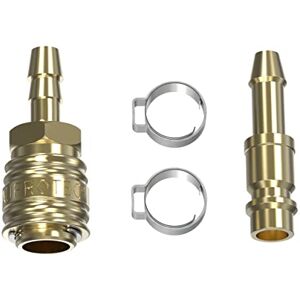 AUPROTEC Kit d’Accouplement à air comprimé Raccord Rapide Laiton 13mm + Embout + Colliers - Publicité AUPROTEC Kit d’Accouplement à air comprimé Raccord Rapide Laiton 13mm + Embout + Colliers - Publicité