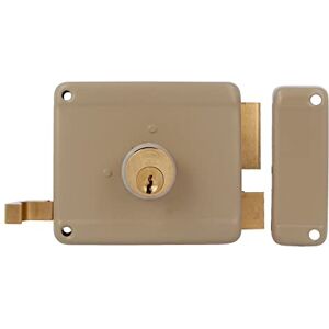 Amig Verrou de Surpose Droite avec levier de fermeture, languette et poignée pour porte en bois Mod. 78 100 x 85 mm Loquet avec cylindre rond en serreta Acier Beige - Publicité Amig Verrou de Surpose Droite avec levier de fermeture, languette et poignée pour porte en bois Mod. 78 100 x 85 mm Loquet avec cylindre rond en serreta Acier Beige - Publicité