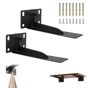 gexuamz Equerre Etagere Murale, 2 Pièces Support Étagère Flottants a L, Équerre Charge Lourde avec Crochet et Vis, Fixation Etagere Invisible en Métal pour Salon Chambre Cuisine Ouvertes de Bricolage - Publicité gexuamz Equerre Etagere Murale, 2 Pièces Support Étagère Flottants a L, Équerre Charge Lourde avec Crochet et Vis, Fixation Etagere Invisible en Métal pour Salon Chambre Cuisine Ouvertes de Bricolage - Publicité