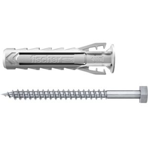 fischer Cheville nylon à expansion SX Plus 12x60 avec collerette et vis, tous matériaux/Blister de 3 - Publicité fischer Cheville nylon à expansion SX Plus 12x60 avec collerette et vis, tous matériaux/Blister de 3 - Publicité