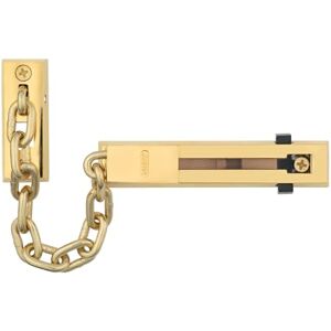 ABUS Chaîne de porte SK66 pour porte d'entrée et porte d'appartement Chaîne de sécurité avec sécurité enfants pour portes fermant à gauche et à droite laiton - Publicité ABUS Chaîne de porte SK66 pour porte d'entrée et porte d'appartement Chaîne de sécurité avec sécurité enfants pour portes fermant à gauche et à droite laiton - Publicité