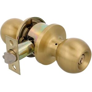 Amig Ensemble de poignées de type boule Avec clé extérieure Pêne dormant d'entrée 60/70 mm Bord carré Laiton Mat Portes d'une épaisseur de 35 à 45 mm - Publicité Amig Ensemble de poignées de type boule Avec clé extérieure Pêne dormant d'entrée 60/70 mm Bord carré Laiton Mat Portes d'une épaisseur de 35 à 45 mm - Publicité