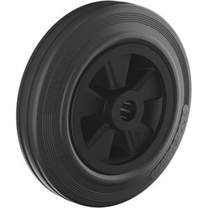 Roues-et-Roulettes.com Roue caoutchouc noir diamètre 200 x 50 alésage 25 longueur de moyeu 60 mm roulement à rouleaux - Publicité Roues-et-Roulettes.com Roue caoutchouc noir diamètre 200 x 50 alésage 25 longueur de moyeu 60 mm roulement à rouleaux - Publicité