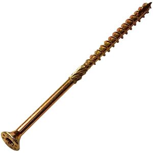 AERZETIX C44474 Lot de 100 Vis à bois Ø5x100 mm tête fraisée à empreinte étoile T25 en acier zingué jaune assemblage filetage serrage fixation charpente contreplaqués agglomérés mélaminés - Publicité AERZETIX C44474 Lot de 100 Vis à bois Ø5x100 mm tête fraisée à empreinte étoile T25 en acier zingué jaune assemblage filetage serrage fixation charpente contreplaqués agglomérés mélaminés - Publicité