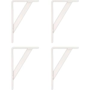Amig Lot de 4 Supports pour Étagères Couleur Blanc Équerre pour étagères 250 x 125 mm Acier résistant : jusqu’à 320 kg - Publicité Amig Lot de 4 Supports pour Étagères Couleur Blanc Équerre pour étagères 250 x 125 mm Acier résistant : jusqu’à 320 kg - Publicité