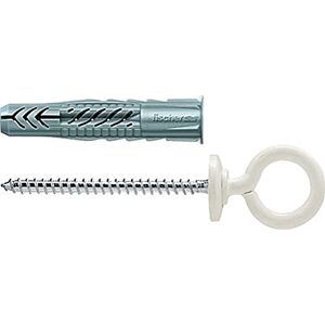 fischer Cheville tous matériaux UX 8 x 50 OH N avec collerett et oeillet gainé de nylon blanc/Boite de 25 - Publicité fischer Cheville tous matériaux UX 8 x 50 OH N avec collerett et oeillet gainé de nylon blanc/Boite de 25 - Publicité