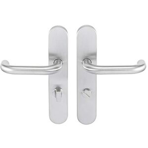 Bricard 666465 Ensemble Poignées Inox sur Plaque Tempo New Wave pour Porte de Salle de Bains, Toilettes (à condamnation) - Publicité Bricard 666465 Ensemble Poignées Inox sur Plaque Tempo New Wave pour Porte de Salle de Bains, Toilettes (à condamnation) - Publicité