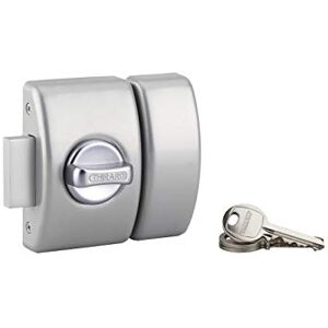 THIRARD Verrou à Bouton Design 5 pour Porte d'Entrée Cylindre Laiton 40 mm Ø 23 mm Acier Époxy Argent 3 Clés Plates Crantées Sécurité Domestique Hauteur 94 mm Largeur 60 mm - Publicité THIRARD Verrou à Bouton Design 5 pour Porte d'Entrée Cylindre Laiton 40 mm Ø 23 mm Acier Époxy Argent 3 Clés Plates Crantées Sécurité Domestique Hauteur 94 mm Largeur 60 mm - Publicité