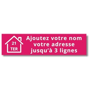 fapadjo Plaque Boîte aux Lettres Personnalisée Adhésive Nom Gravé PVC Résistant 10x2.5cm Gris Alu Métallisé 1 à 3 Lignes pour Maison Numéro Rue (Rose/Blanc) - Publicité fapadjo Plaque Boîte aux Lettres Personnalisée Adhésive Nom Gravé PVC Résistant 10x2.5cm Gris Alu Métallisé 1 à 3 Lignes pour Maison Numéro Rue (Rose/Blanc) - Publicité