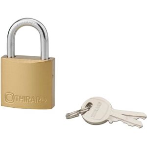 THIRARD Cadenas à clé Type 1 pour intérieur 30 mm, corps alliage monobloc, anse acier cémenté nickelé, mécanisme à goupilles, simple ancrage, 2 clés acier nickelé, Garantie de 10 ans - Publicité THIRARD Cadenas à clé Type 1 pour intérieur 30 mm, corps alliage monobloc, anse acier cémenté nickelé, mécanisme à goupilles, simple ancrage, 2 clés acier nickelé, Garantie de 10 ans - Publicité