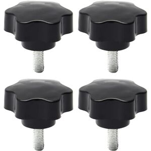 MroMax Lot de 4 boutons de poignée en étoile M8 x 20 mm Vis de serrage de rechange à démontage rapide Noir - Publicité MroMax Lot de 4 boutons de poignée en étoile M8 x 20 mm Vis de serrage de rechange à démontage rapide Noir - Publicité
