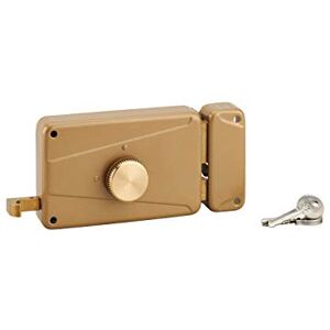 THIRARD Serrure horizontale en applique à bouton à tirage pour porte d'entrée, droite, axe 70mm, 140x90mm, marron, 3 clés - Publicité THIRARD Serrure horizontale en applique à bouton à tirage pour porte d'entrée, droite, axe 70mm, 140x90mm, marron, 3 clés - Publicité