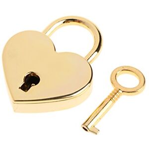Freshsell Mini cadenas en forme de cœur style ancien vintage avec clé - Publicité Freshsell Mini cadenas en forme de cœur style ancien vintage avec clé - Publicité