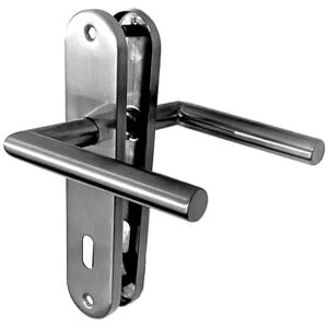 KLOSE BESSER Paire de Poignée de porte sur plaque "Entraxe 165 mm" Inox 304 Mini "Mini TINA" Trou petite clé - Publicité KLOSE BESSER Paire de Poignée de porte sur plaque "Entraxe 165 mm" Inox 304 Mini "Mini TINA" Trou petite clé - Publicité