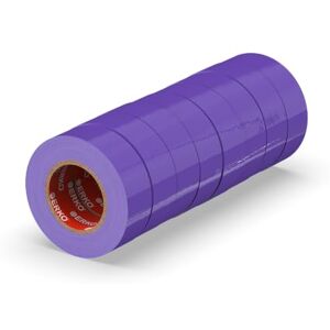 Ruban isolant électrique violet ERKO - 8 pièces, 19mm x 20m - Publicité Ruban isolant électrique violet ERKO - 8 pièces, 19mm x 20m - Publicité