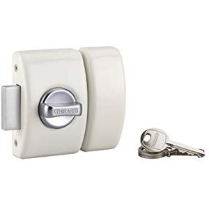 THIRARD Verrou à Bouton Design 5 pour Porte d'Entrée Cylindre Laiton 45 mm Ø 23 mm Acier Époxy Blanc 3 Clés Plates Crantées Hauteur 94 mm Largeur 60 mm - Publicité THIRARD Verrou à Bouton Design 5 pour Porte d'Entrée Cylindre Laiton 45 mm Ø 23 mm Acier Époxy Blanc 3 Clés Plates Crantées Hauteur 94 mm Largeur 60 mm - Publicité