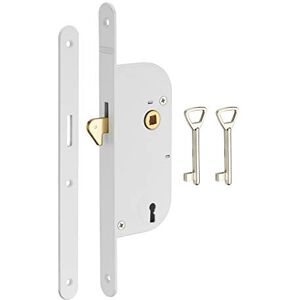 THIRARD Serrure Encastrable à Clé pour Porte de Chambre Bouts Ronds Blanc 2 Clés Coffre Têtière Pêne Crochet et Gâche Plate Acier - Publicité THIRARD Serrure Encastrable à Clé pour Porte de Chambre Bouts Ronds Blanc 2 Clés Coffre Têtière Pêne Crochet et Gâche Plate Acier - Publicité