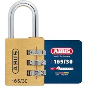 ABUS Cadenas à combinaison 165/30 Cadenas en laiton avec code à combinaison réglable individuellement Cadenas pour valises / casiers de sécurité 3 - Publicité ABUS Cadenas à combinaison 165/30 Cadenas en laiton avec code à combinaison réglable individuellement Cadenas pour valises / casiers de sécurité 3 - Publicité