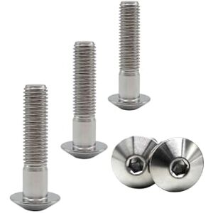 RISON-Titanium RISON Titanium Boulon M6x1.0x35mm Titane Tête en dôme Boulon tête hexagonale interne Tige en alliage de titane Boulons en titane naturel Écrou tête vis pour vélo Moto 5 pièces - Publicité RISON-Titanium RISON Titanium Boulon M6x1.0x35mm Titane Tête en dôme Boulon tête hexagonale interne Tige en alliage de titane Boulons en titane naturel Écrou tête vis pour vélo Moto 5 pièces - Publicité