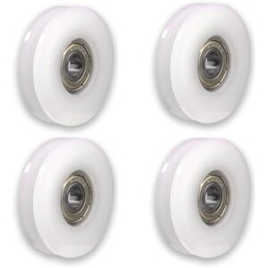 ATOPLEE Lot de 4 roulettes en nylon avec rainures Pour portail coulissant, barres d'angle, tiroirs-8x46.5x10mm - Publicité ATOPLEE Lot de 4 roulettes en nylon avec rainures Pour portail coulissant, barres d'angle, tiroirs-8x46.5x10mm - Publicité