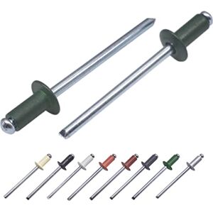 Marcopol Lot de 100 rivets aveugles peints 4,0 x 10 mm, tête bombée, DIN 7337, rivets en aluminium et mandrin en acier, rivets pop (100, chrome vert RAL 6020) - Publicité Marcopol Lot de 100 rivets aveugles peints 4,0 x 10 mm, tête bombée, DIN 7337, rivets en aluminium et mandrin en acier, rivets pop (100, chrome vert RAL 6020) - Publicité