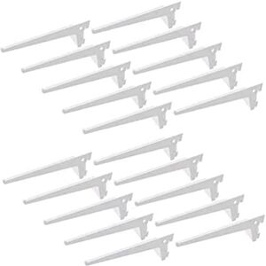 Emuca 7908412 Équerres d'étagère pour rail simple perforation pas 50mm, blanc, 400mm, Set de 20 pièces - Publicité Emuca 7908412 Équerres d'étagère pour rail simple perforation pas 50mm, blanc, 400mm, Set de 20 pièces - Publicité