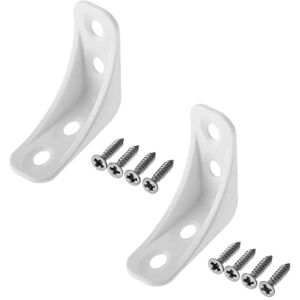 MroMax Lot de 50 équerres d'angle en plastique nylon blanc en forme de L 3,9 x 3,9 x 1,6 cm (L x l x H) Support à angle droit à 4 trous avec vis pour réparation, réparation, étagère, placard, tiroir - Publicité MroMax Lot de 50 équerres d'angle en plastique nylon blanc en forme de L 3,9 x 3,9 x 1,6 cm (L x l x H) Support à angle droit à 4 trous avec vis pour réparation, réparation, étagère, placard, tiroir - Publicité