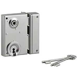 THIRARD Serrure Verticale en Applique à Clé à Fouillot pour Portail Droite Coffre et Gâche Acier Pêne Dormant Axe 40 mm 70 x 110 mm Zingué 2 Clés Gris - Publicité THIRARD Serrure Verticale en Applique à Clé à Fouillot pour Portail Droite Coffre et Gâche Acier Pêne Dormant Axe 40 mm 70 x 110 mm Zingué 2 Clés Gris - Publicité