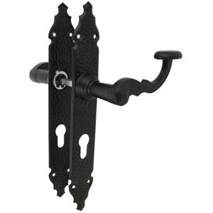 Amig Ensemble de poignées Mod. 100PB 280 x 44 mm Poignée en Zamak avec plaque en acier Finition noire Inclut une rosace Europrofil Carré de 8 mm Style Rustique Forgé à la Main - Publicité Amig Ensemble de poignées Mod. 100PB 280 x 44 mm Poignée en Zamak avec plaque en acier Finition noire Inclut une rosace Europrofil Carré de 8 mm Style Rustique Forgé à la Main - Publicité