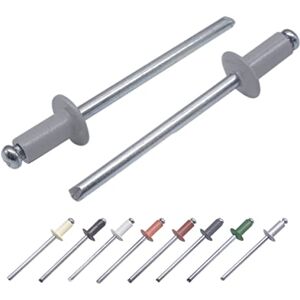 Marcopol Lot de 100 pièces de rivets aveugles peints 4,0 x 8 mm, tête bombée, DIN 7337, rivet en aluminium et mandrin en acier, rivets à pression (100, gris fenêtre RAL 7040) - Publicité Marcopol Lot de 100 pièces de rivets aveugles peints 4,0 x 8 mm, tête bombée, DIN 7337, rivet en aluminium et mandrin en acier, rivets à pression (100, gris fenêtre RAL 7040) - Publicité