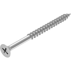 SECCARO Lot de 75 vis à bois en acier inoxydable V2A VA A2 pour panneaux d'aggloméré 6 x 80 mm avec filetage partiel cruciforme/PZ - Publicité SECCARO Lot de 75 vis à bois en acier inoxydable V2A VA A2 pour panneaux d'aggloméré 6 x 80 mm avec filetage partiel cruciforme/PZ - Publicité