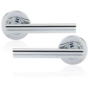 XFORT : Poignées de porte à levier en chrome poli, idéal pour les portes intérieures en bois, pour la maison et le bureau - Publicité XFORT : Poignées de porte à levier en chrome poli, idéal pour les portes intérieures en bois, pour la maison et le bureau - Publicité