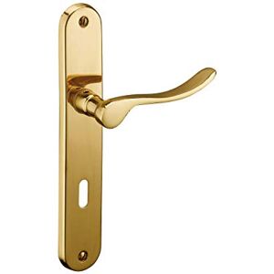 THIRARD Ensemble de Poignées pour Porte de Chambre Marianne Laiton Embouti Trou de Clé Carré 7 mm Entr'Axes 195 mm Finition Laiton Poli Jaune/Doré - Publicité THIRARD Ensemble de Poignées pour Porte de Chambre Marianne Laiton Embouti Trou de Clé Carré 7 mm Entr'Axes 195 mm Finition Laiton Poli Jaune/Doré - Publicité