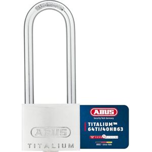 ABUS Cadenas Titalium 64TI/40HB63 à anse haute Cadenas pour cave à corps en aluminium spécial anse en acier trempé niveau de sécurité 5 - Publicité ABUS Cadenas Titalium 64TI/40HB63 à anse haute Cadenas pour cave à corps en aluminium spécial anse en acier trempé niveau de sécurité 5 - Publicité
