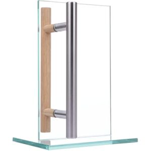 MLS Poignée de Porte Pour Sauna et SPA, Paire de Poignées Pour Porte, Agréable au Toucher, Combinaison de Poignée-Barre en Inox & Bois, Pour Portes en Verre et en Bois, 250 mm - Publicité MLS Poignée de Porte Pour Sauna et SPA, Paire de Poignées Pour Porte, Agréable au Toucher, Combinaison de Poignée-Barre en Inox & Bois, Pour Portes en Verre et en Bois, 250 mm - Publicité