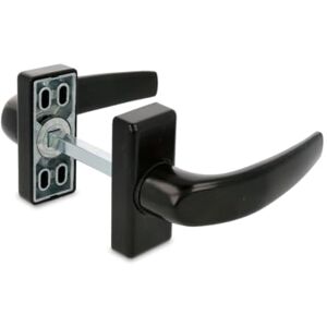 Amig - Jeu de poignée de porte à rosace Modèle Delta Fabriqué en aluminium Dimensions : 121 x 72 mm Carré de 8 mm Idéal pour les portes intérieures ou extérieures Finition : noir - Publicité Amig - Jeu de poignée de porte à rosace Modèle Delta Fabriqué en aluminium Dimensions : 121 x 72 mm Carré de 8 mm Idéal pour les portes intérieures ou extérieures Finition : noir - Publicité