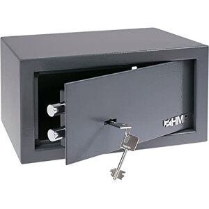 HMF Coffre-fort à clés, coffre-fort pour meubles avec serrure à double panneton, pour la maison ou le bureau 31 x 17 x 25 cm Anthracite - Publicité HMF Coffre-fort à clés, coffre-fort pour meubles avec serrure à double panneton, pour la maison ou le bureau 31 x 17 x 25 cm Anthracite - Publicité