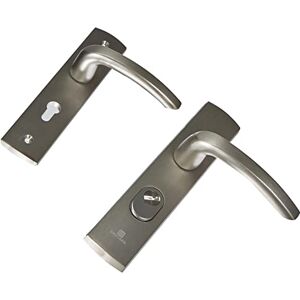 Bricard 9920151 Ensemble de Poignées Blindées sur Plaque EMUST Béquille pour Porte d’Entrée (pour Cylindre Européen), Coloris INOX - Publicité Bricard 9920151 Ensemble de Poignées Blindées sur Plaque EMUST Béquille pour Porte d’Entrée (pour Cylindre Européen), Coloris INOX - Publicité