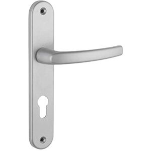 THIRARD Ensemble de poignées pour porte d'entrée Sultane trou de cylindre, carré 7mm, entr'axes 195mm, argent - Publicité THIRARD Ensemble de poignées pour porte d'entrée Sultane trou de cylindre, carré 7mm, entr'axes 195mm, argent - Publicité